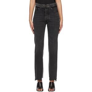 Maison Margiela Black Denim High-Rise Straight-Leg Jeans Size 36 / US 0
